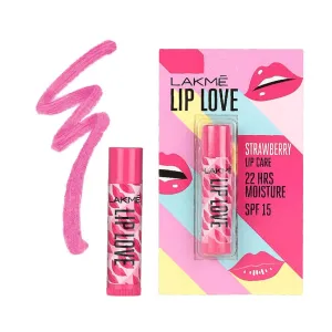Lakme Lip Love Chapstick Strawberry Lip Balm, 4.5 g