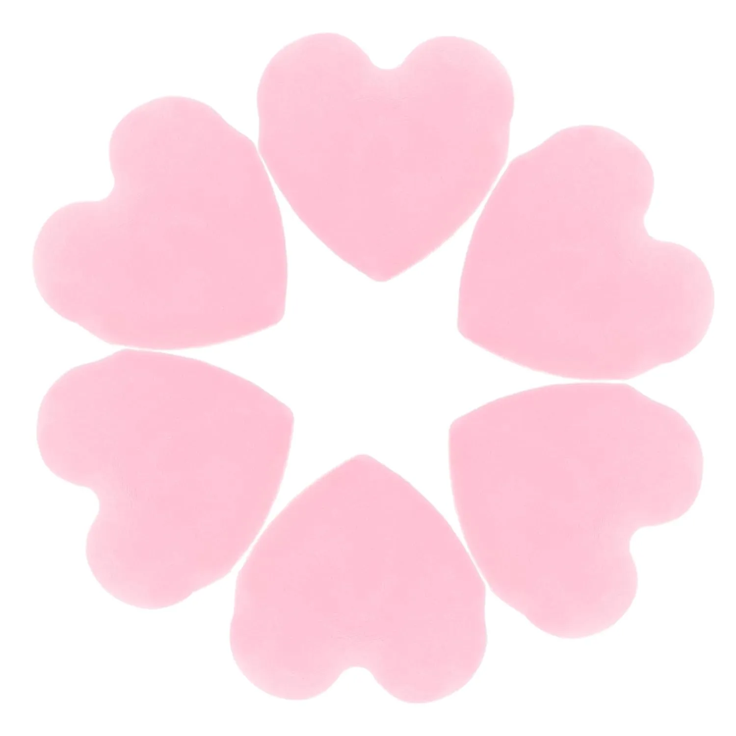 LIFKOME 6pcs Portable Heart Shape Makeup Puff Soft Powder Puff for Loose Powder Application Lightweight and Compact for Travel for Women Makeup Routine