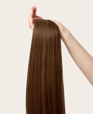 Light Brown, 20" Single Seamless Clip-In Weft, #6 | 30g