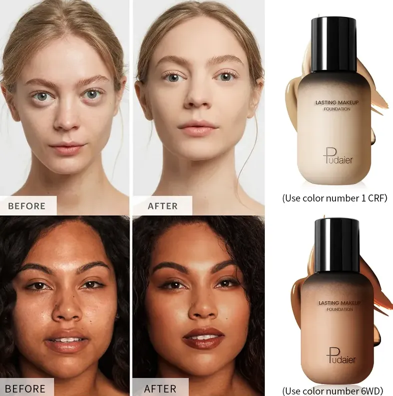 Liquid Foundation (Shade: 5NT (Natural Tanned 5) | 24-Hr Full-Coverage Concealing Foundation for Face & Body - Covers Blemishes, Minimizes Pores, 1 fl. oz