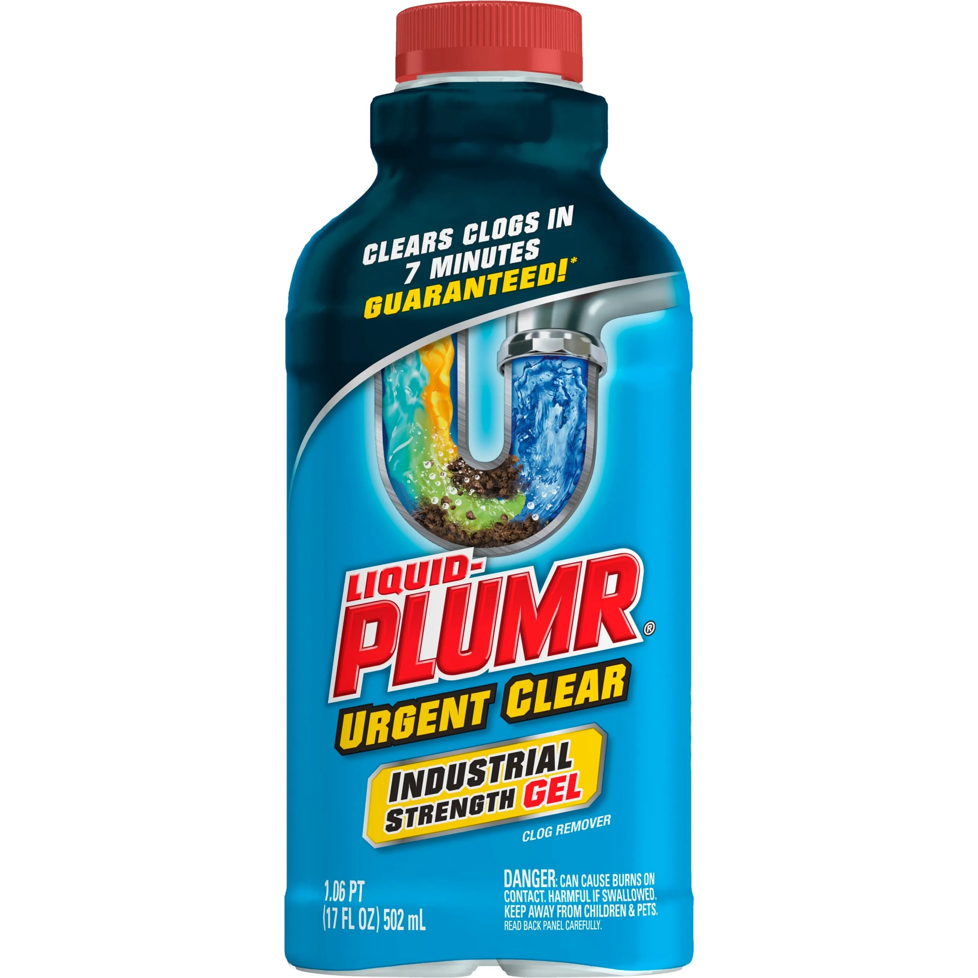Liquid-Plumr Urgent Clear Industrial Strength Gel Liquid Drain Cleaner - 17oz/6pk