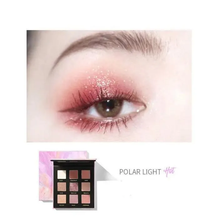 Long Lasting Matte Pearl Glitter 9 Color Eyeshadow Palette