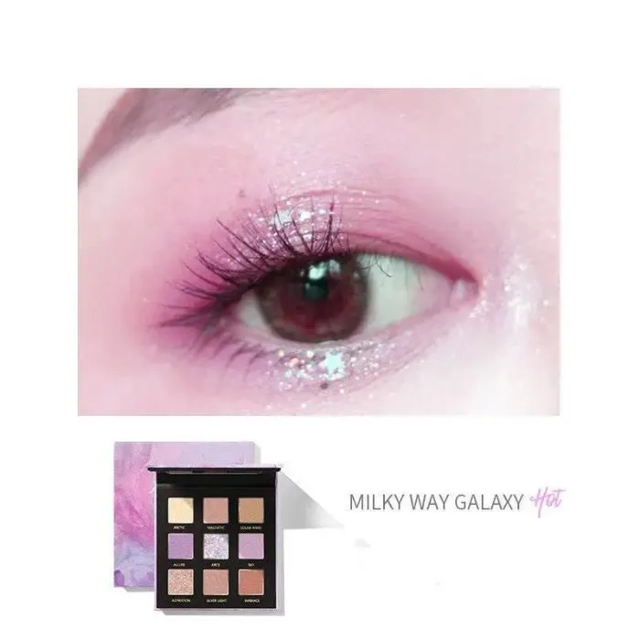 Long Lasting Matte Pearl Glitter 9 Color Eyeshadow Palette