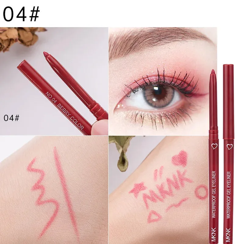 Long-Lasting Waterproof Eyeliner Pencil - Black, Brown & Purple