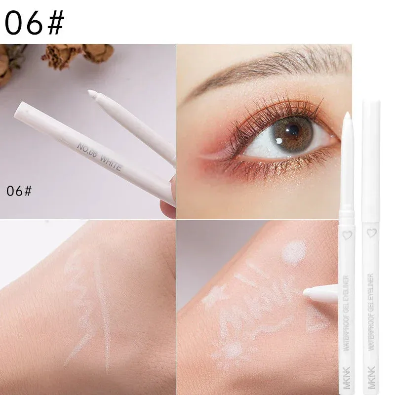 Long-Lasting Waterproof Eyeliner Pencil - Black, Brown & Purple