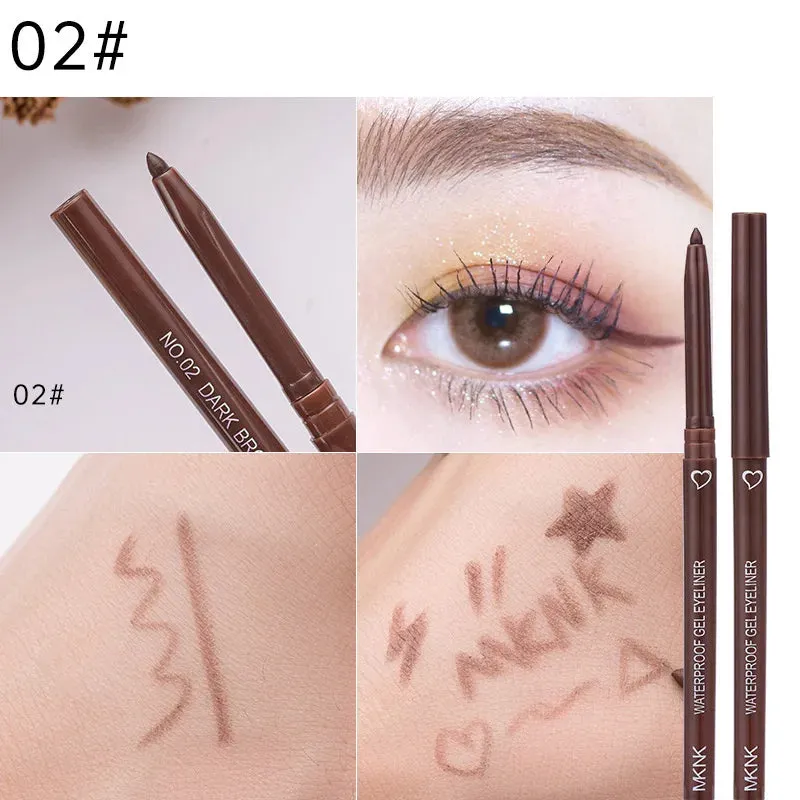 Long-Lasting Waterproof Eyeliner Pencil - Black, Brown & Purple