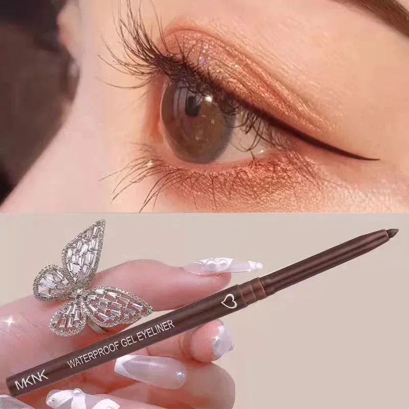 Long-Lasting Waterproof Eyeliner Pencil - Black, Brown & Purple