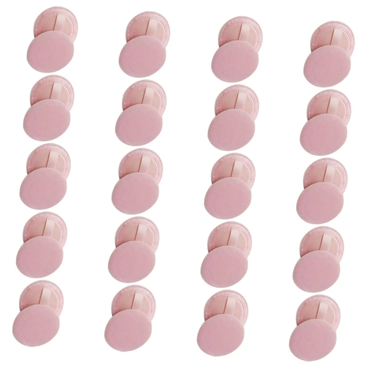Loose Powder Makeup Puff 20pcs Velvet Puff Applicators Soft Comfortable for Women Compact Size for