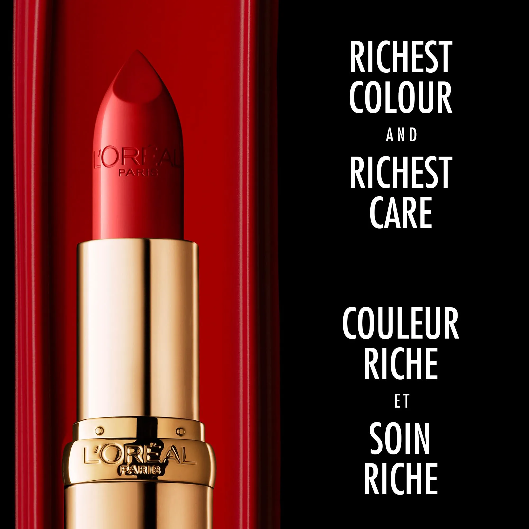 L’Oréal Paris Colour Riche Satin Lipstick, Hydrating Formula with Vitamin E & Argan Oil for Lips, Tropical Coral