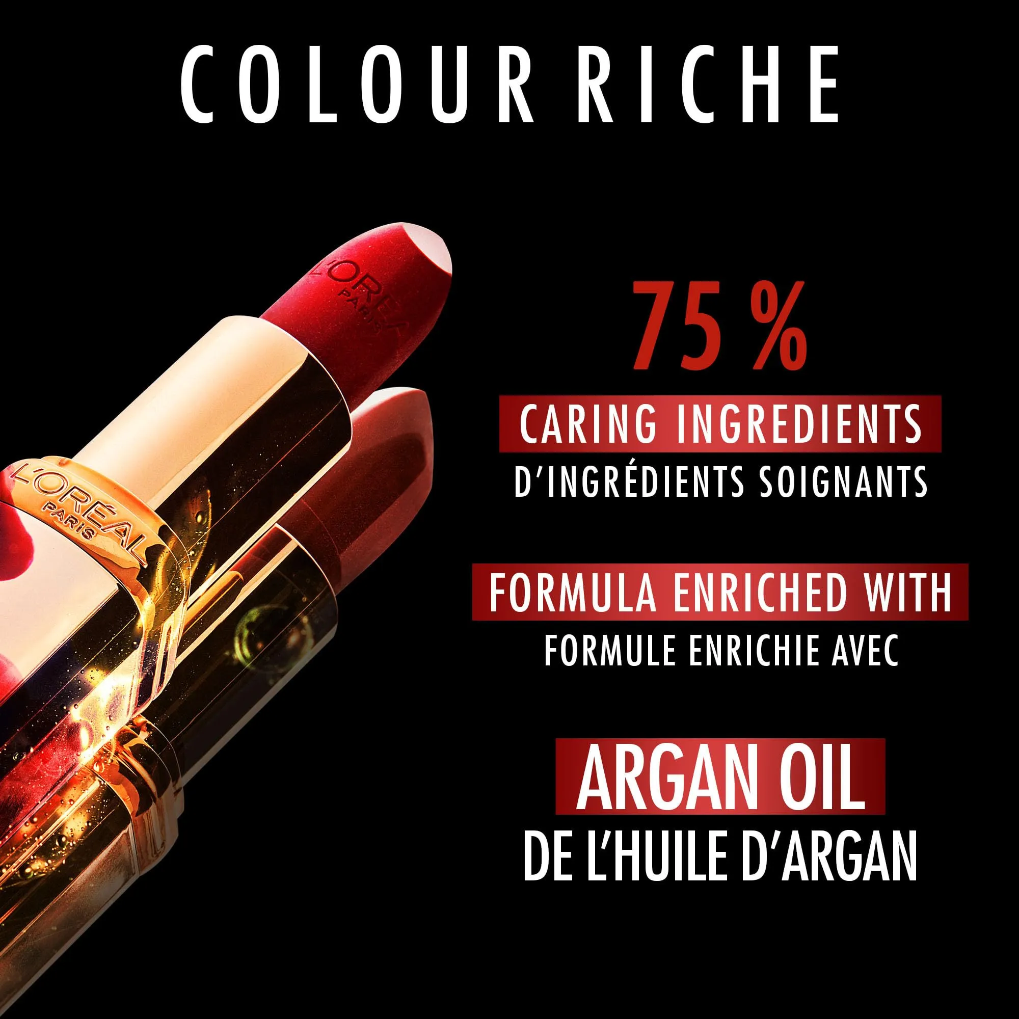 L’Oréal Paris Colour Riche Satin Lipstick, Hydrating Formula with Vitamin E & Argan Oil for Lips, Tropical Coral