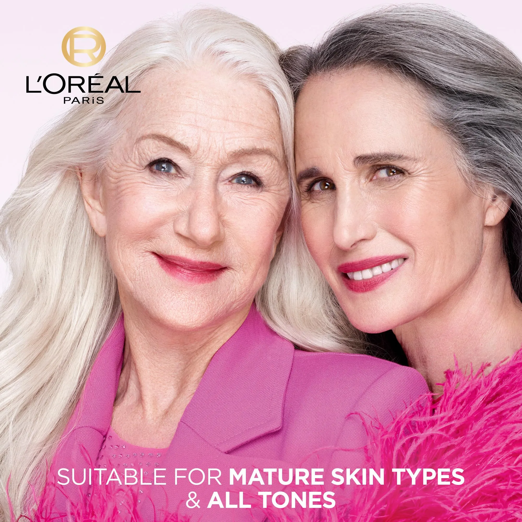 L’Oréal Paris Day Face Moisturizer Cream, Age Perfect Rosy Tone, with LHA & Imperial Peony Extract, For Mature Skin Skincare, 50 ml