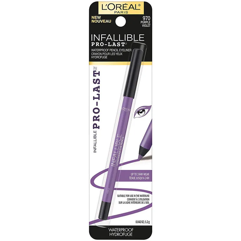 L'OREAL - Infallible, Pro-Last Waterproof Pencil Eyeliner, Purple - 0.042 oz. (1.2 g)