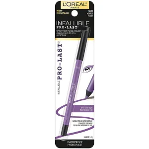 L'OREAL - Infallible, Pro-Last Waterproof Pencil Eyeliner, Purple - 0.042 oz. (1.2 g)