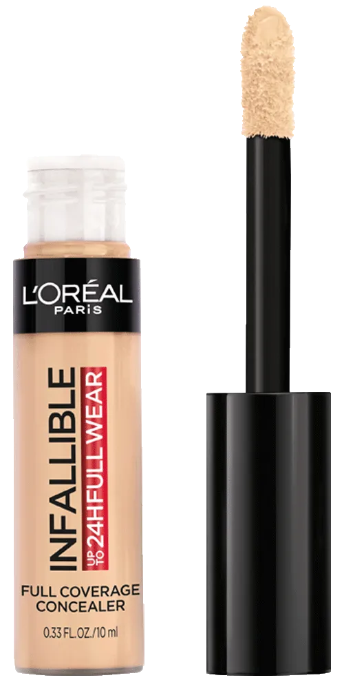 Loreal paris INFALLIBLE Up to 24HR Fresh Wear full coverage concealer كونسيلر تغطية كاملة من لوريال بارس