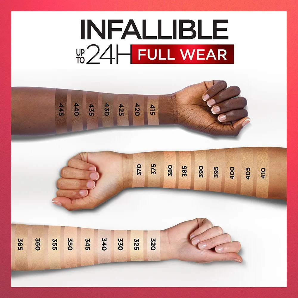 Loreal paris INFALLIBLE Up to 24HR Fresh Wear full coverage concealer كونسيلر تغطية كاملة من لوريال بارس