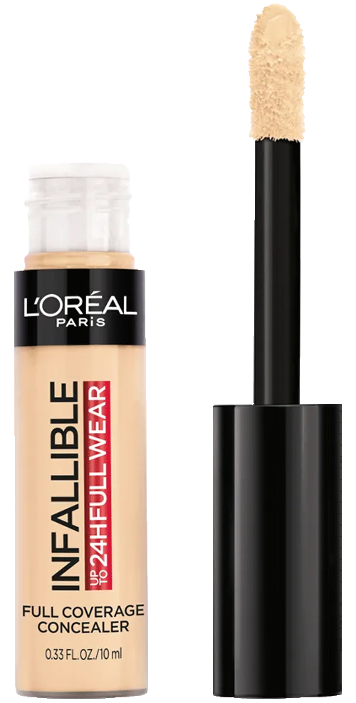Loreal paris INFALLIBLE Up to 24HR Fresh Wear full coverage concealer كونسيلر تغطية كاملة من لوريال بارس
