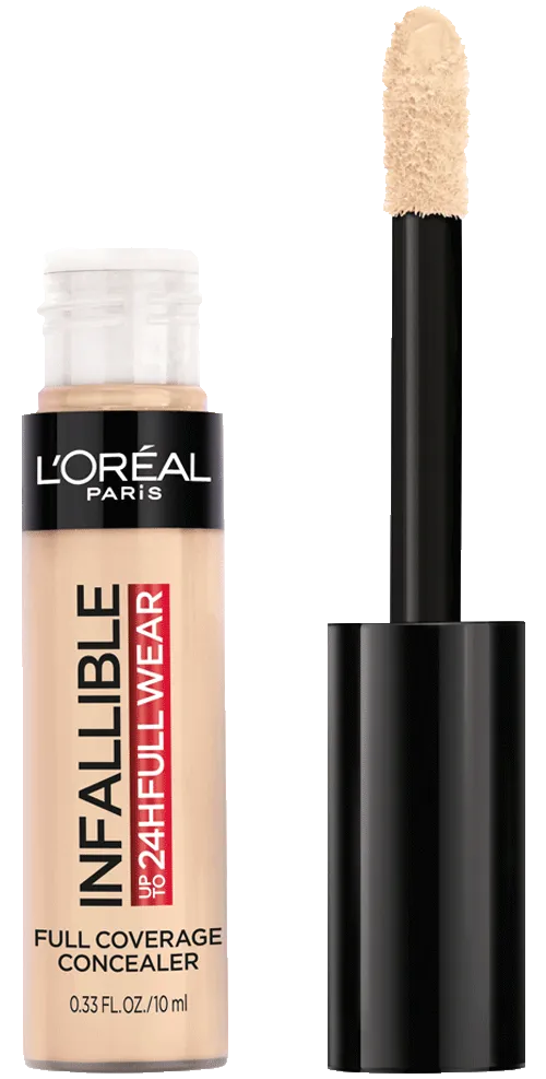 Loreal paris INFALLIBLE Up to 24HR Fresh Wear full coverage concealer كونسيلر تغطية كاملة من لوريال بارس
