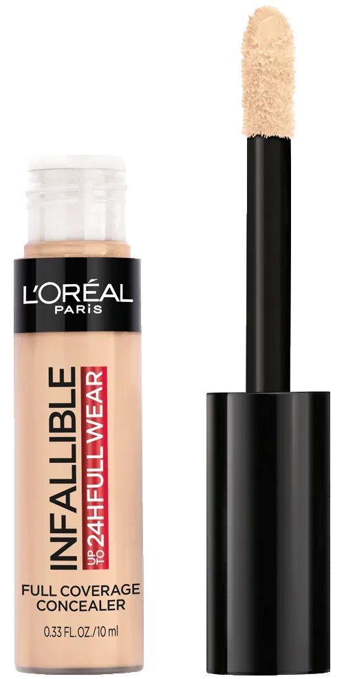 Loreal paris INFALLIBLE Up to 24HR Fresh Wear full coverage concealer كونسيلر تغطية كاملة من لوريال بارس