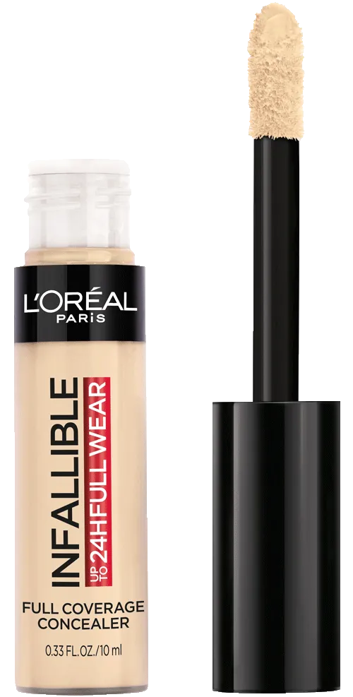 Loreal paris INFALLIBLE Up to 24HR Fresh Wear full coverage concealer كونسيلر تغطية كاملة من لوريال بارس