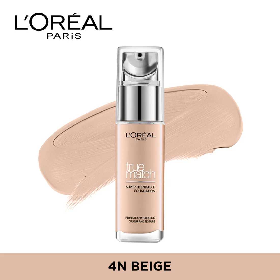 L'Oreal Paris True Match Super Blendable Liquid Foundation Beige 4N, 30ml