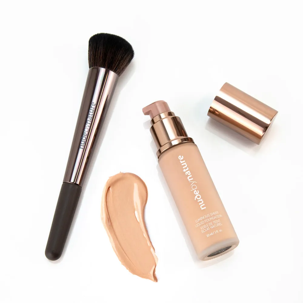 Luminous Sheer Liquid Foundation & Round Foundation Brush Duo