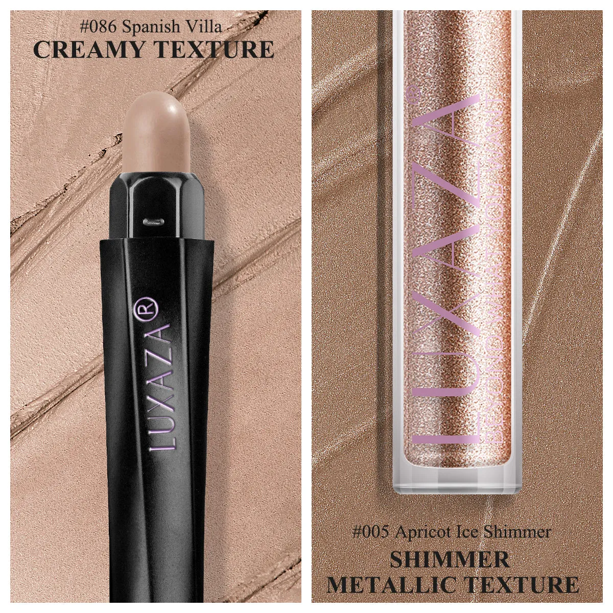 Magic Color Eyeshadow Set（2pcs）-05-Champagne And Beige