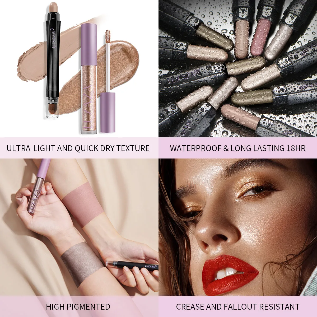 Magic Color Eyeshadow Set（2pcs）-05-Champagne And Beige