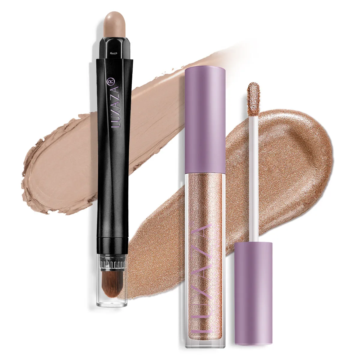 Magic Color Eyeshadow Set（2pcs）-05-Champagne And Beige