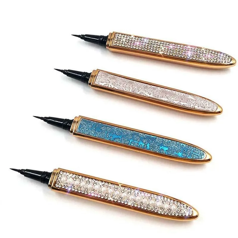Magic Self Adhesive Lashes Eyeliner Long Lasting/ No Glue Non Blooming Quick Drying Eyelashes Sticking  Eye liner Pencil 6 color
