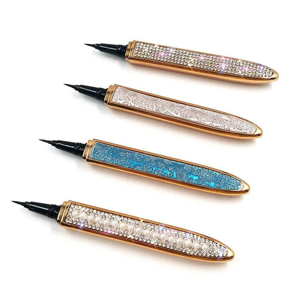 Magic Self Adhesive Lashes Eyeliner Long Lasting/ No Glue Non Blooming Quick Drying Eyelashes Sticking  Eye liner Pencil 6 color