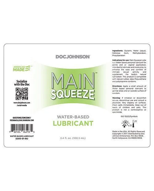Main Squeeze Water-based Lubricant - 3.4 Oz