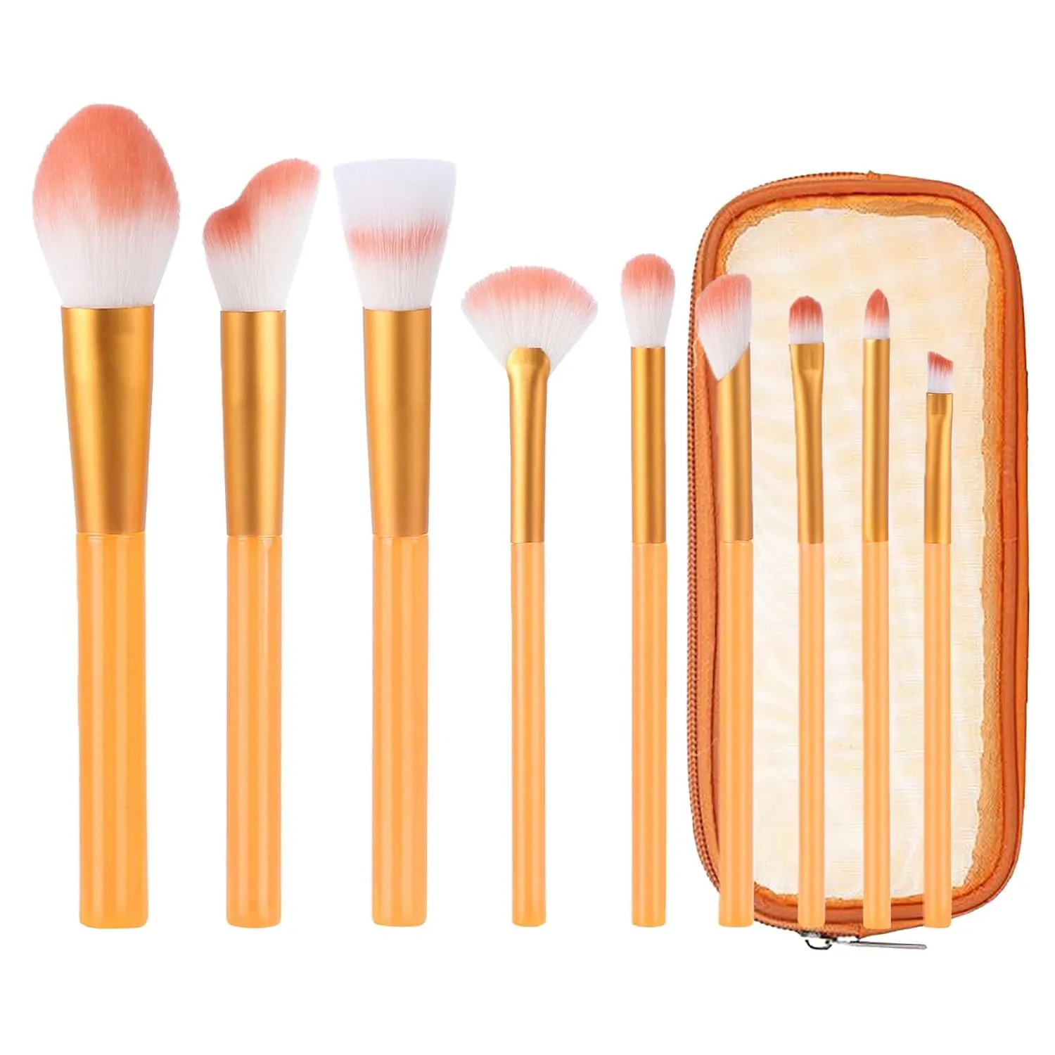 Makeup Brush Set with Organizer Bag, 9 Pcs Synthetic Professional Foundation Brush,Blending Eyeliner Contour Eyeshadow Powder Concealer Brushes,Gifts for Women