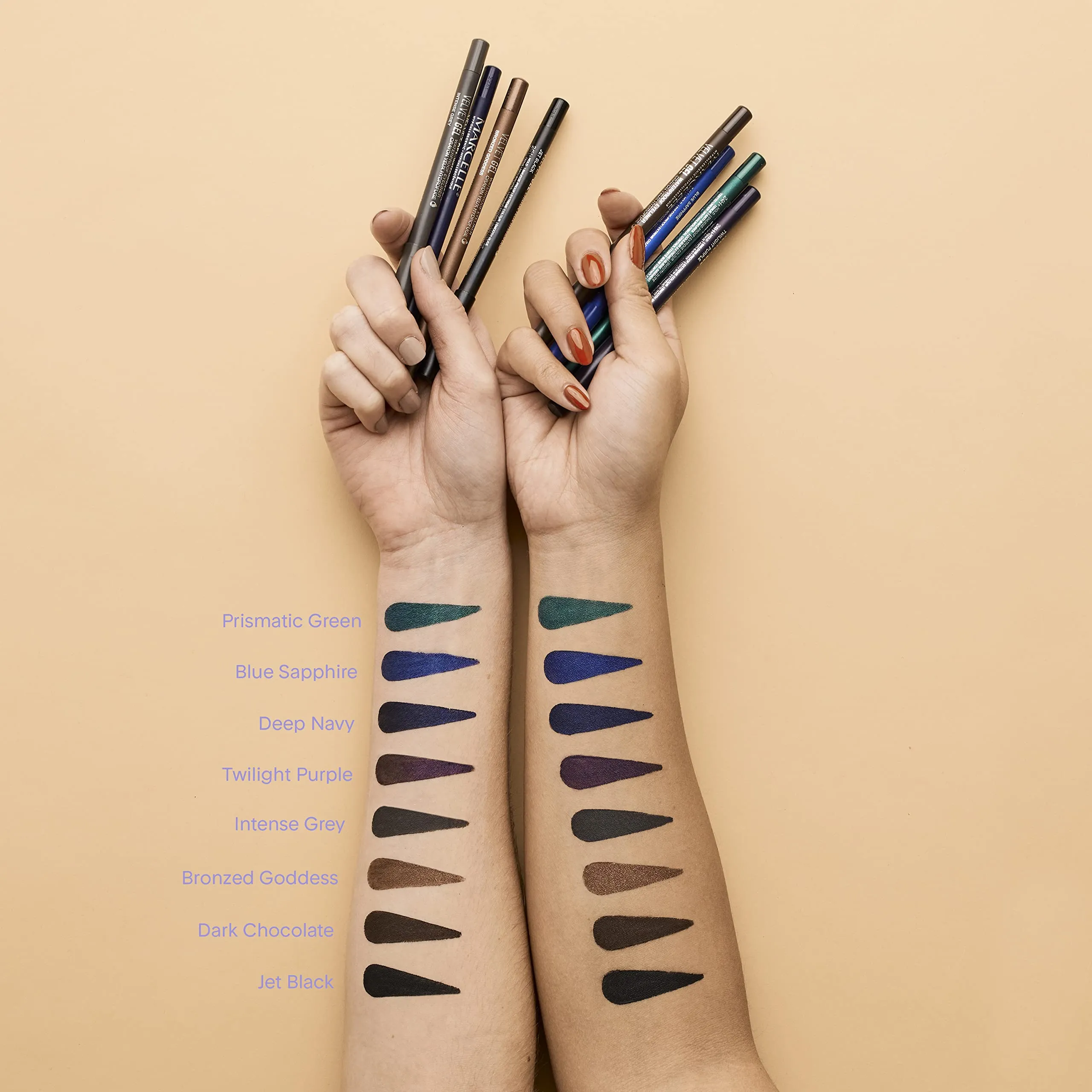 Marcelle Velvet Gel Waterproof Eyeliner, Chocolate, Smooth Texture, 24H Long-Lasting, Smudge-Proof, Transfer-Proof, Hypoallergenic, Fragrance-Free, Cruelty-Free, 1.3 g