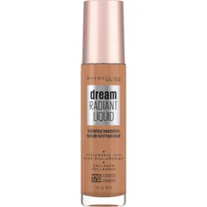 Maybelline Dream Radiant Liquid Foundation, Medium Coverage, 120 Caramel, 1 fl oz (As Is)