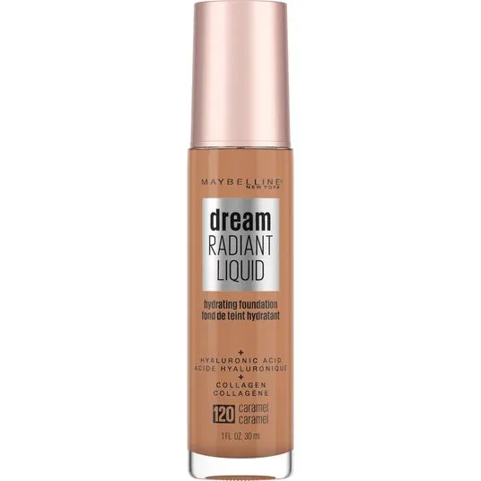 Maybelline Dream Radiant Liquid Foundation, Medium Coverage, 120 Caramel, 1 fl oz (As Is)