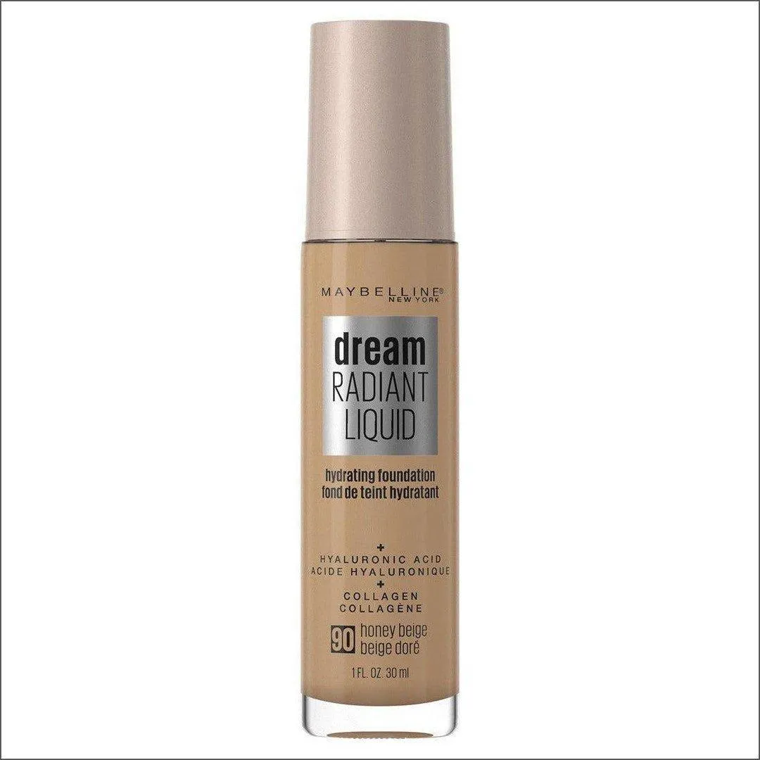 Maybelline Dream Radiant Liquid Hydrating Foundation with Hyaluronic Acid - Honey Beige 90