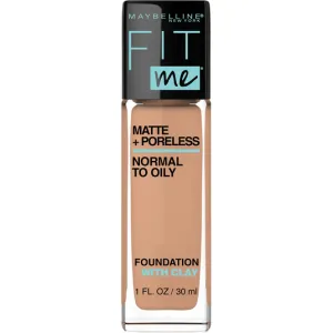 Maybelline Fit Me Matte   Poreless Liquid Foundation Makeup, Natural Tan, 1 fl. oz.