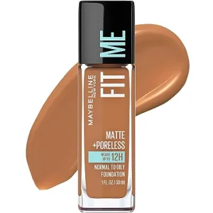 Maybelline Fit Me Matte   Poreless Liquid Oil-Free Foundation Makeup, Coconut, 1 fl; oz