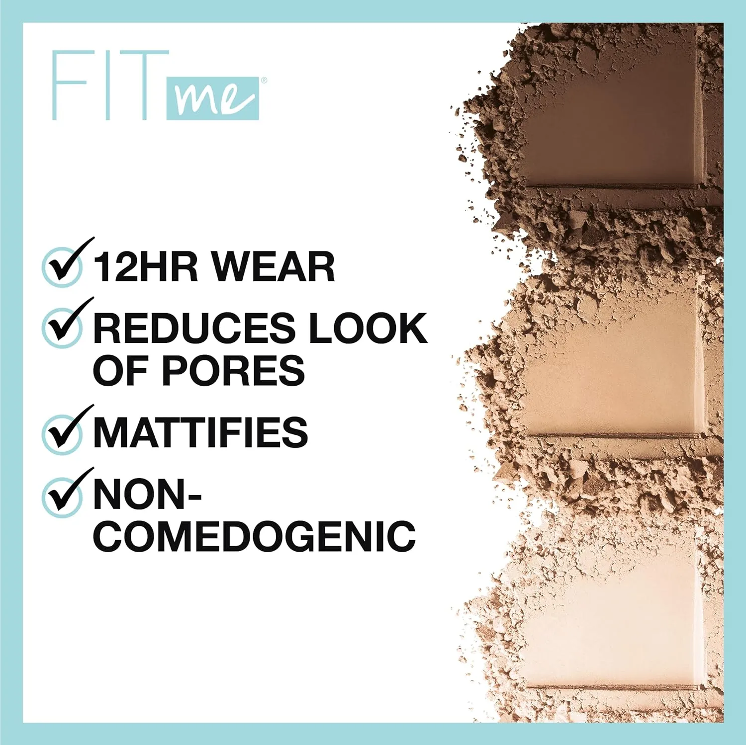 Maybelline Fit Me Matte   Poreless Pressed Face Powder Makeup & Setting Powder, True Beige, 1 Count