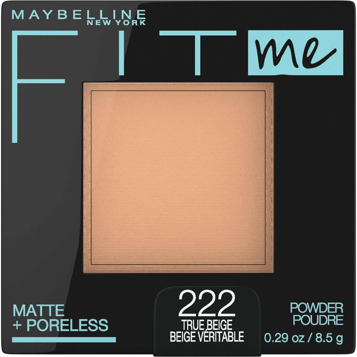 Maybelline Fit Me Matte   Poreless Pressed Face Powder Makeup & Setting Powder, True Beige, 1 Count
