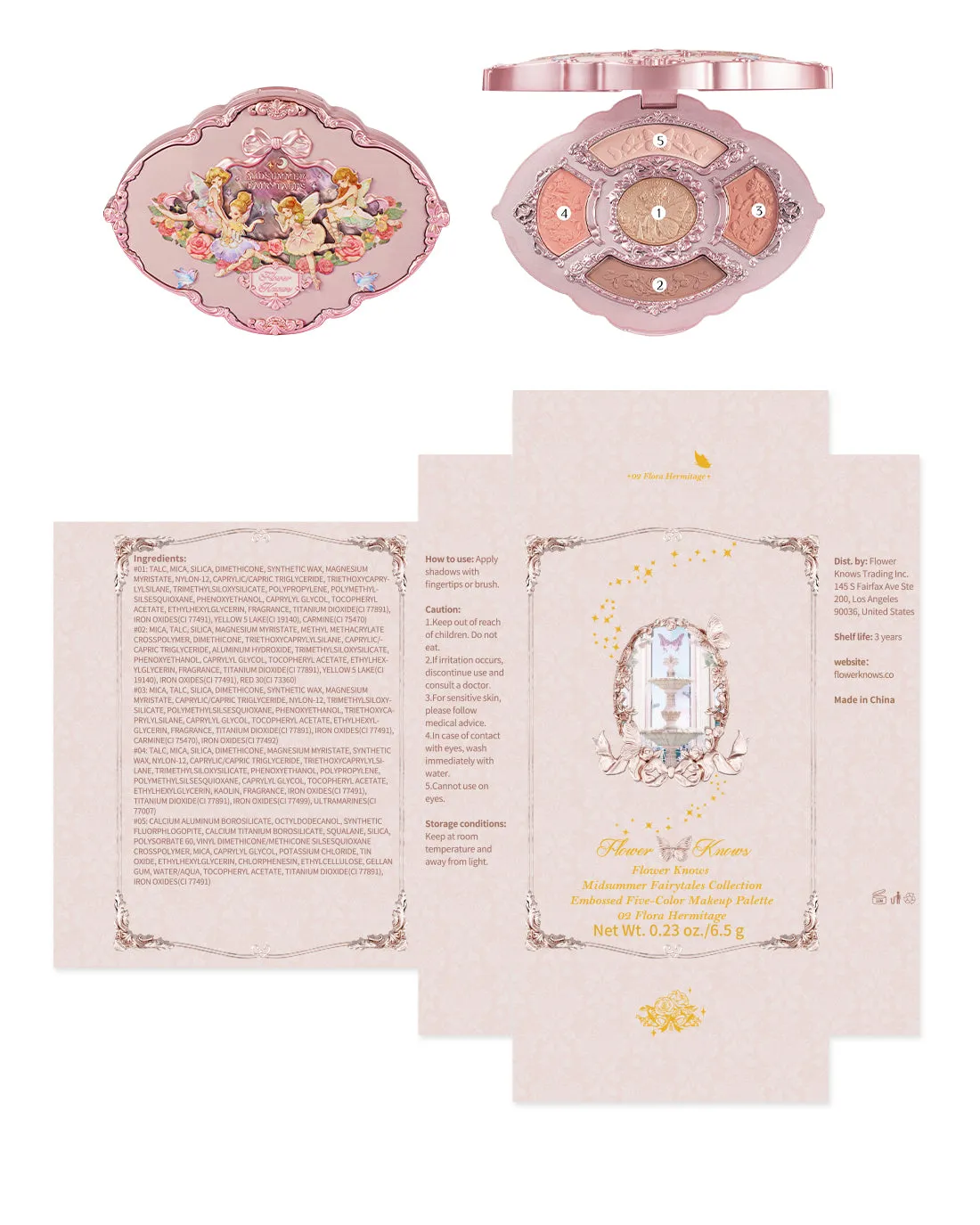 Midsummer Fairytales Embossed Five-Color Makeup Palette