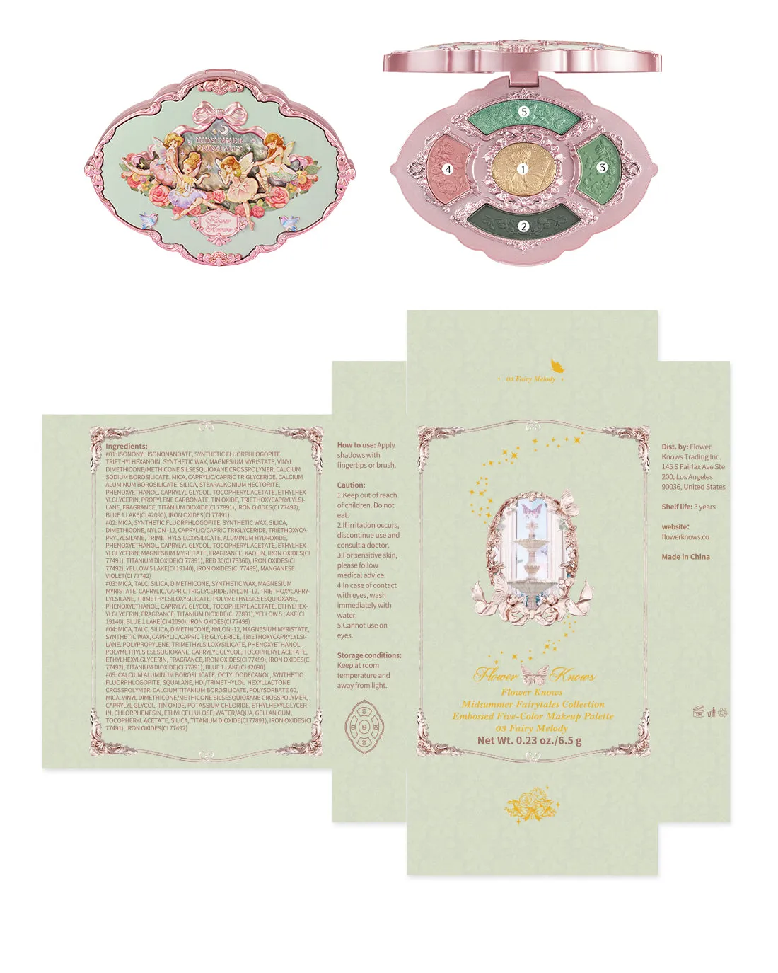 Midsummer Fairytales Embossed Five-Color Makeup Palette