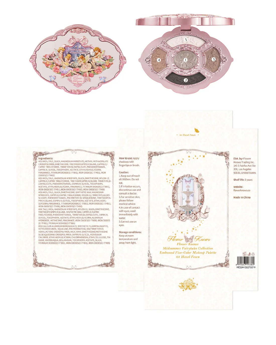 Midsummer Fairytales Embossed Five-Color Makeup Palette