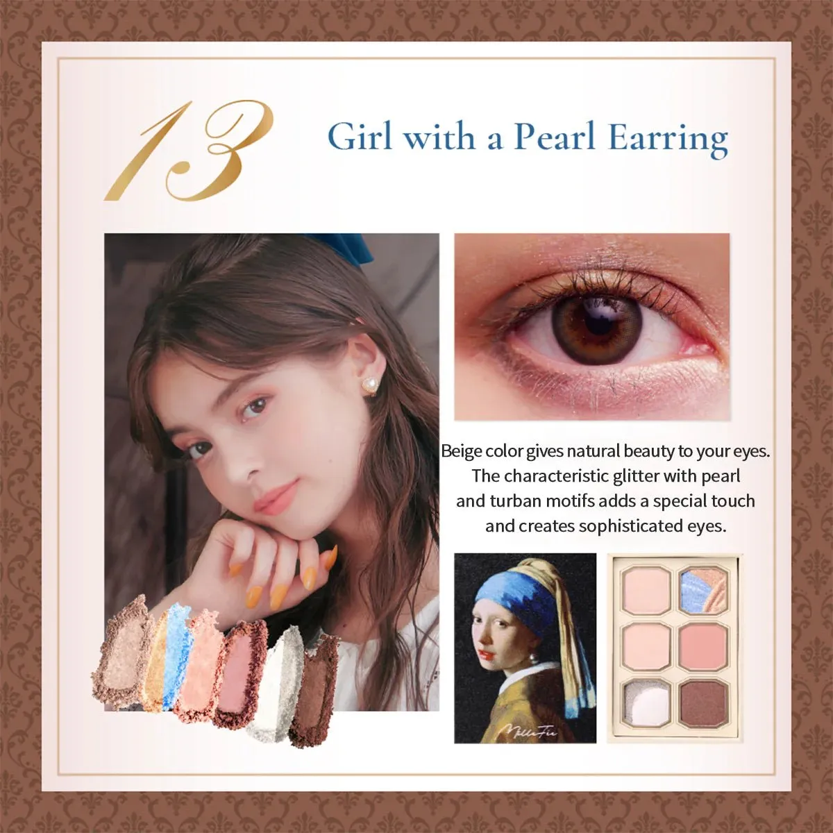 MILLEFEE Painting Shadow Palette - 13 Girl with a Pearl Earring