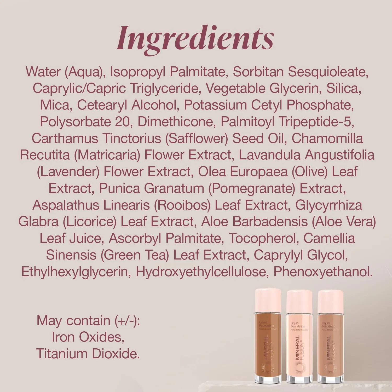 Mineral Fusion Full Coverage Foundation, Liquid Foundation - Deep 7- Deep Complexion w/Neutral Undertones, Lightweight Matte Finish, Up to 12 Hr Hydration, Hypoallergenic & Vegan, 1 fl. oz