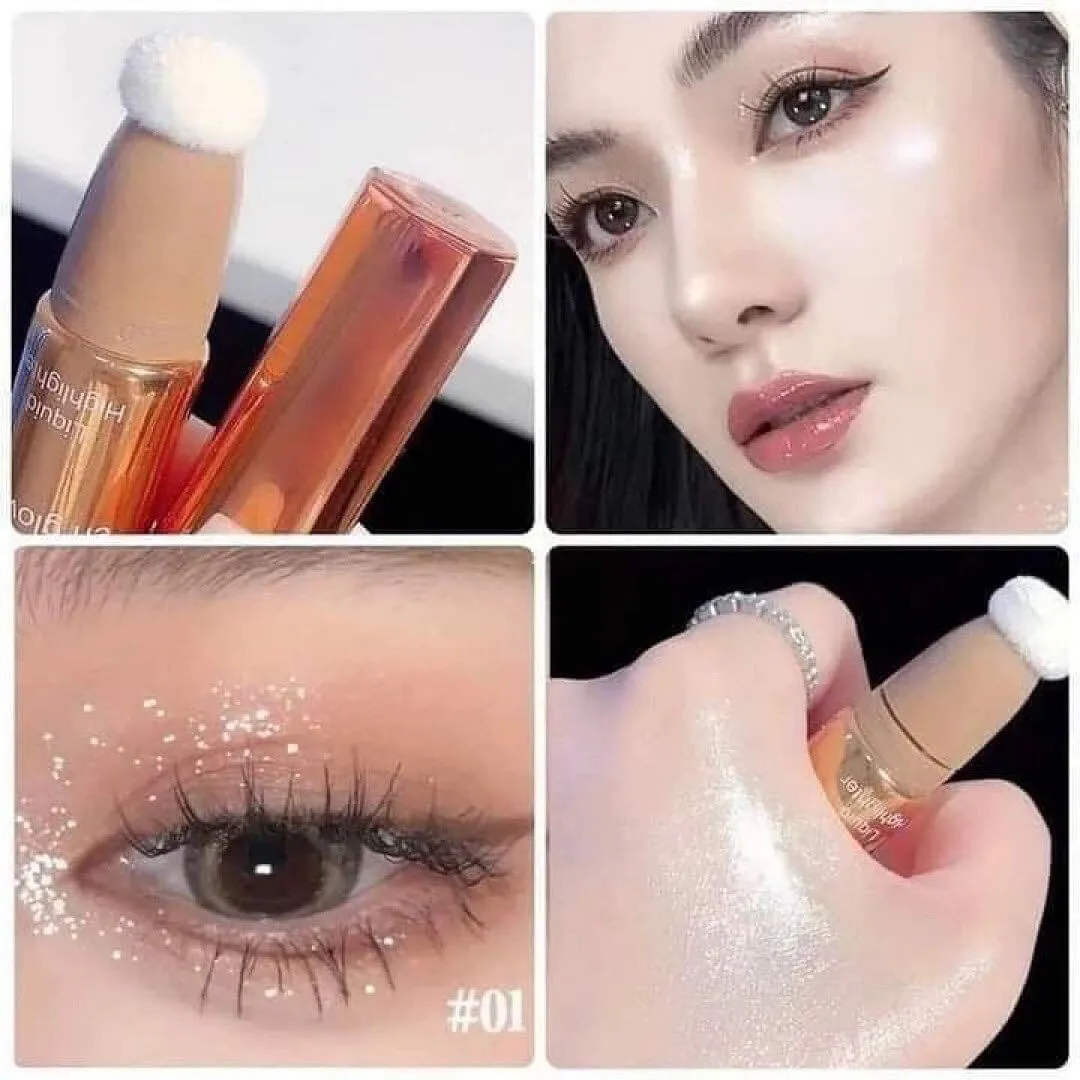 Miss Lara Liquid Body Highlighter Long-lasting Shine Brighten Glitter Shimmering Body Cream Highlighter Tube