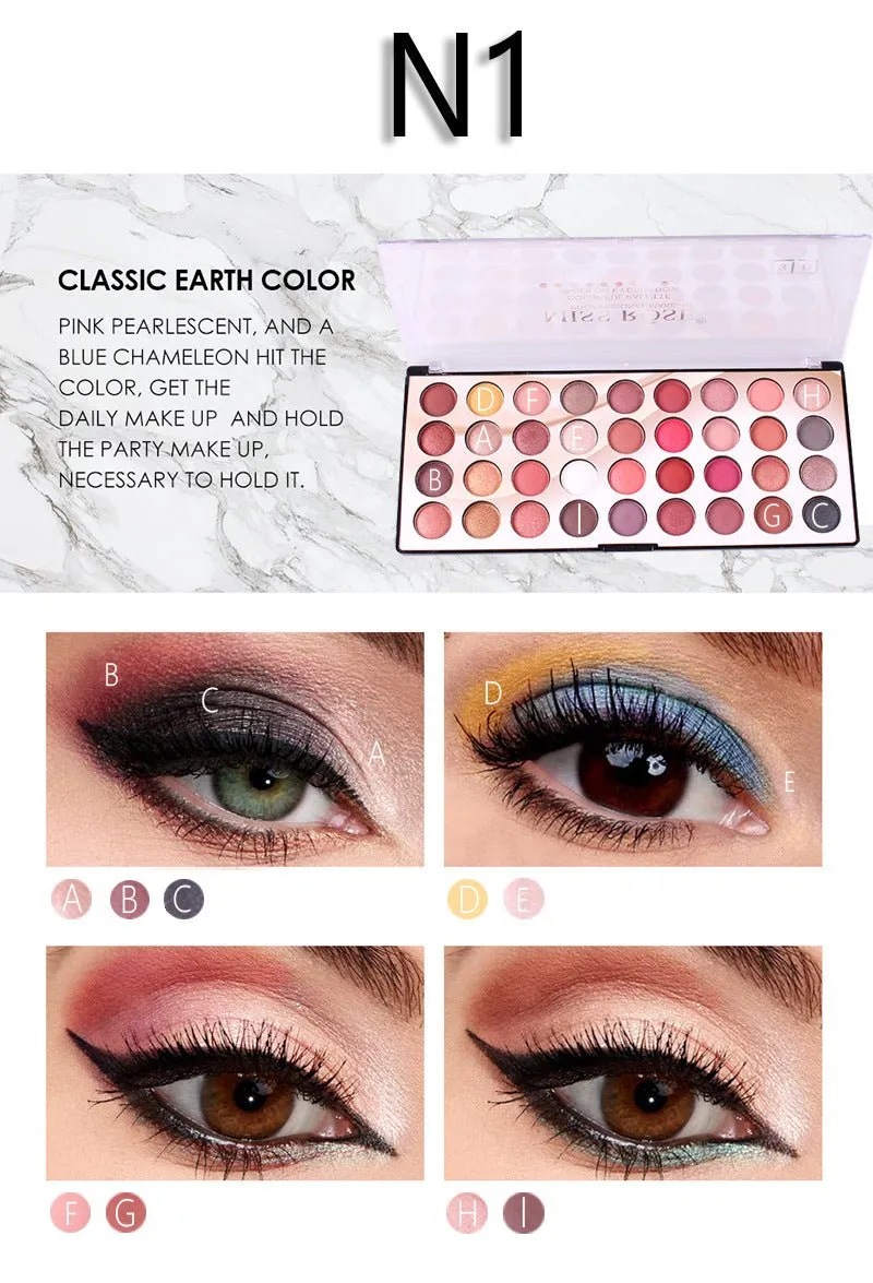 Miss Rose 36 Color Fashion 3D Eyeshadow Palette