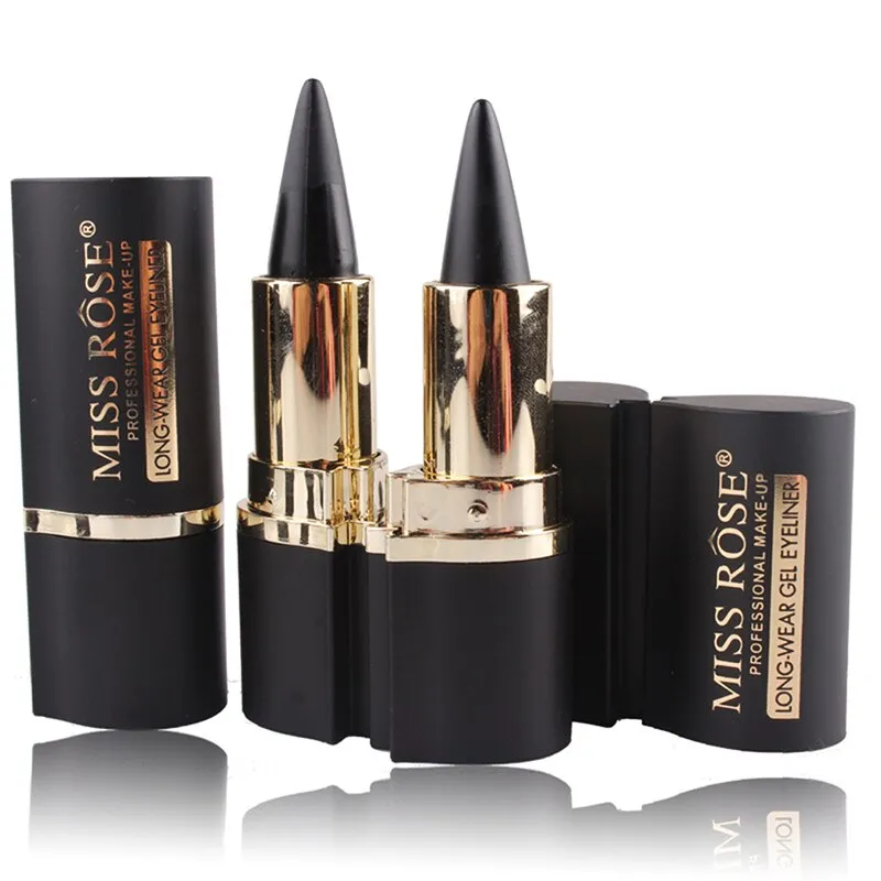 Miss Rose Black Gel Eyeliner Stick Smooth Easywear Eyes Makeup Waterproof Long Lasting Women Beauty Eye Liner Pen Maquiagem