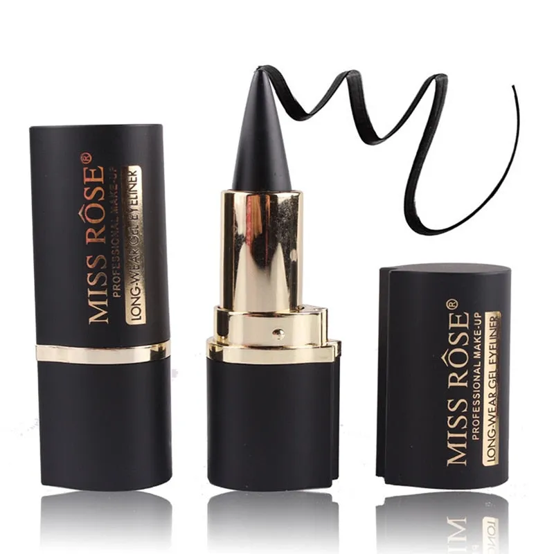 Miss Rose Black Gel Eyeliner Stick Smooth Easywear Eyes Makeup Waterproof Long Lasting Women Beauty Eye Liner Pen Maquiagem