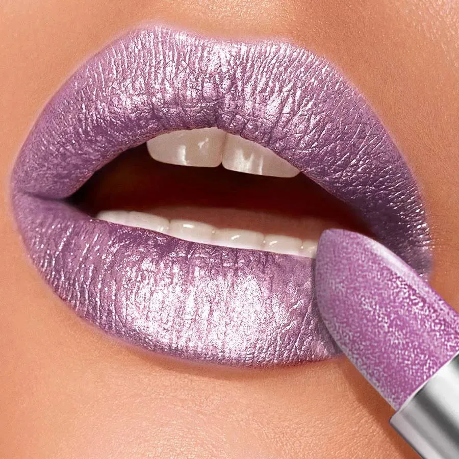 Moisturizing Glitter Lipstick – Dual Function Lip Gloss & Balm, Glitter Pearl Colors, K7021